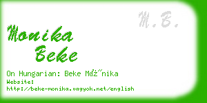 monika beke business card